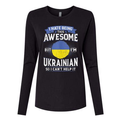 Ukraine Being Awesome Ukrainians Men & Women G Womens Cotton Relaxed Long Sleeve T-Shirt