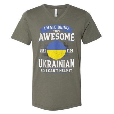 Ukraine Being Awesome Ukrainians Men & Women G V-Neck T-Shirt