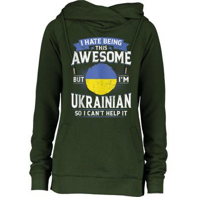 Ukraine Being Awesome Ukrainians Men & Women G Womens Funnel Neck Pullover Hood