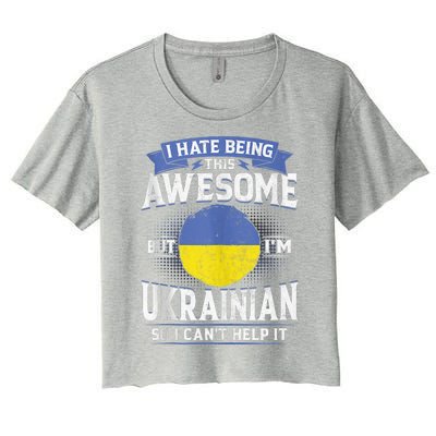 Ukraine Being Awesome Ukrainians Men & Women G Women's Crop Top Tee