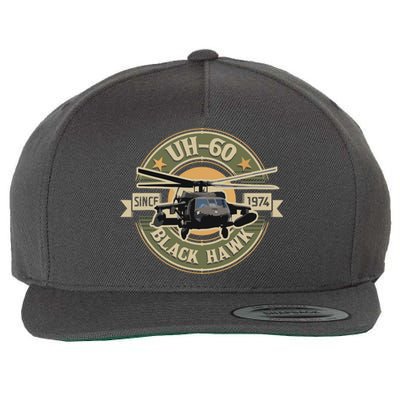 UH60 Blackhawk Assault Helicopter Pilot Aviation Wool Snapback Cap