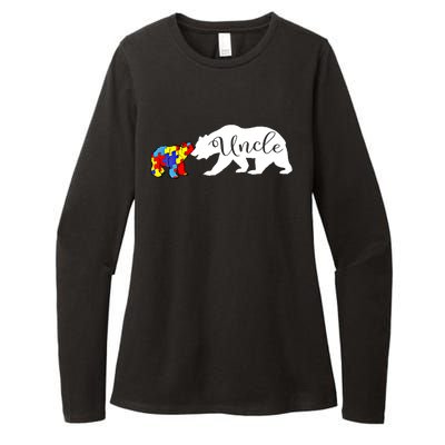 Uncle Bear Autism Awareness Month Cute Gift Puzzle Gift Womens CVC Long Sleeve Shirt