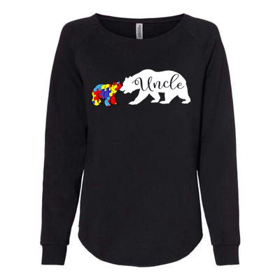 Uncle Bear Autism Awareness Month Cute Gift Puzzle Gift Womens California Wash Sweatshirt