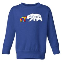 Uncle Bear Autism Awareness Month Cute Gift Puzzle Gift Toddler Sweatshirt