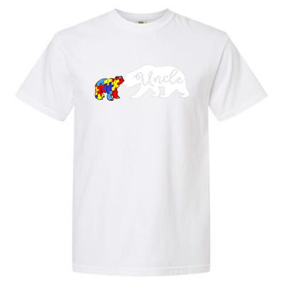 Uncle Bear Autism Awareness Month Cute Gift Puzzle Gift Garment-Dyed Heavyweight T-Shirt