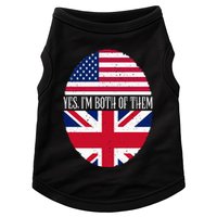 UK British American Flags Yes I'm Both Of Them Doggie Tank