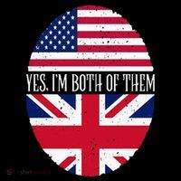 UK British American Flags Yes I'm Both Of Them Apron