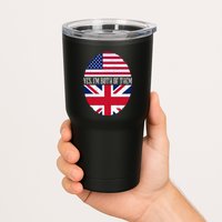 UK British American Flags Yes I'm Both Of Them Tumbler