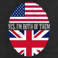 UK British American Flags Yes I'm Both Of Them Tumbler