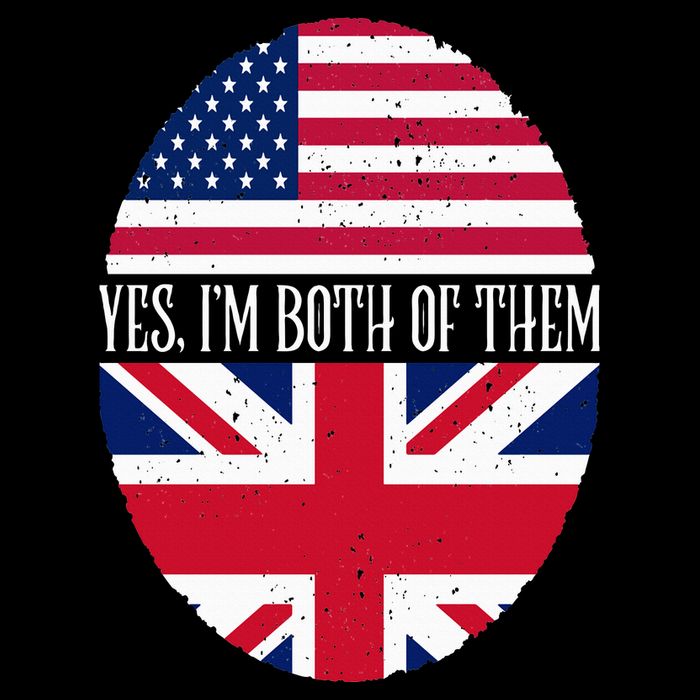 UK British American Flags Yes I'm Both Of Them Youth Performance Sprint T-Shirt