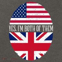 UK British American Flags Yes I'm Both Of Them Cotton Canvas Backpack