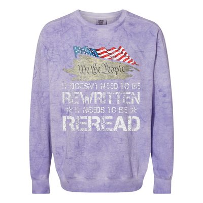 USA Beer American Flag Drinking 4th Of July Men Women Colorblast Crewneck Sweatshirt