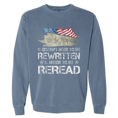 USA Beer American Flag Drinking 4th Of July Men Women Garment-Dyed Sweatshirt