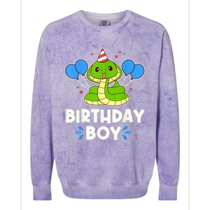 Ute Birthday Boy Cobra Graphic Colorblast Crewneck Sweatshirt