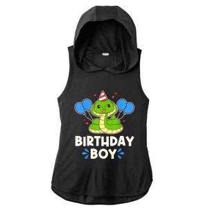 Ute Birthday Boy Cobra Graphic Ladies PosiCharge Tri-Blend Wicking Draft Hoodie Tank