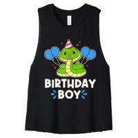 Ute Birthday Boy Cobra Graphic Women's Racerback Cropped Tank