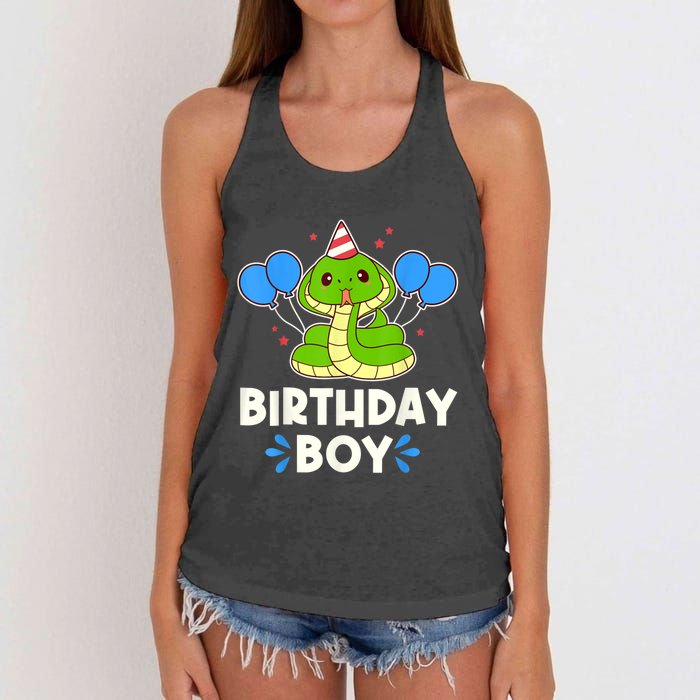 Ute Birthday Boy Cobra Graphic Women's Knotted Racerback Tank