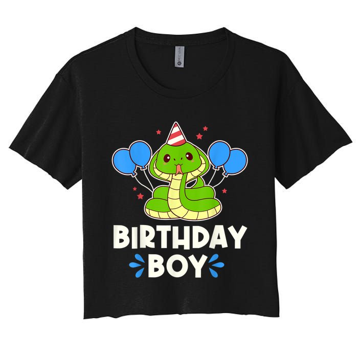 Ute Birthday Boy Cobra Graphic Women's Crop Top Tee