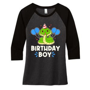 Ute Birthday Boy Cobra Graphic Women's Tri-Blend 3/4-Sleeve Raglan Shirt