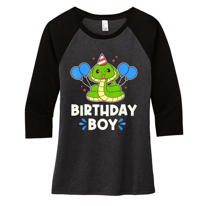 Ute Birthday Boy Cobra Graphic Women's Tri-Blend 3/4-Sleeve Raglan Shirt