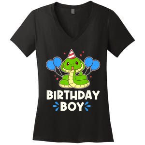 Ute Birthday Boy Cobra Graphic Women's V-Neck T-Shirt