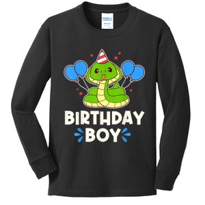 Ute Birthday Boy Cobra Graphic Kids Long Sleeve Shirt