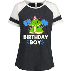 Ute Birthday Boy Cobra Graphic Enza Ladies Jersey Colorblock Tee