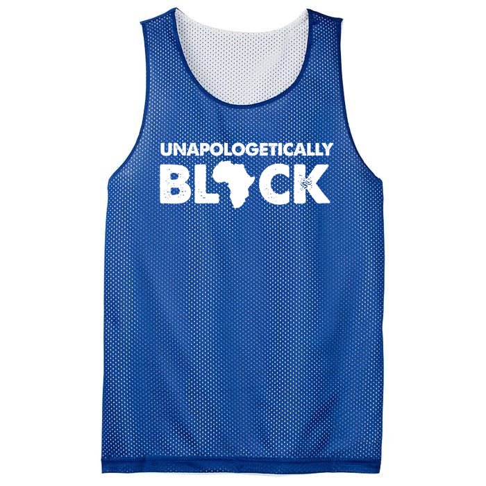 Unapologetically Black Black History Month Gift Mesh Reversible Basketball Jersey Tank