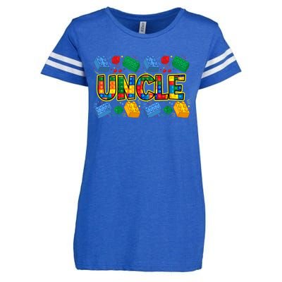 Uncle Brick Builder Funny Uncles Blocks Master Builder Enza Ladies Jersey Football T-Shirt