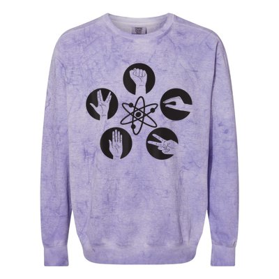 US Big Bang Theory +Logo Rock Lizard Spock 01 Colorblast Crewneck Sweatshirt