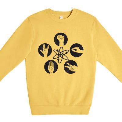 US Big Bang Theory +Logo Rock Lizard Spock 01 Premium Crewneck Sweatshirt