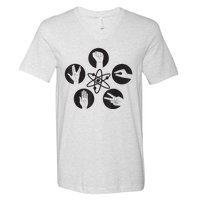 US Big Bang Theory +Logo Rock Lizard Spock 01 V-Neck T-Shirt