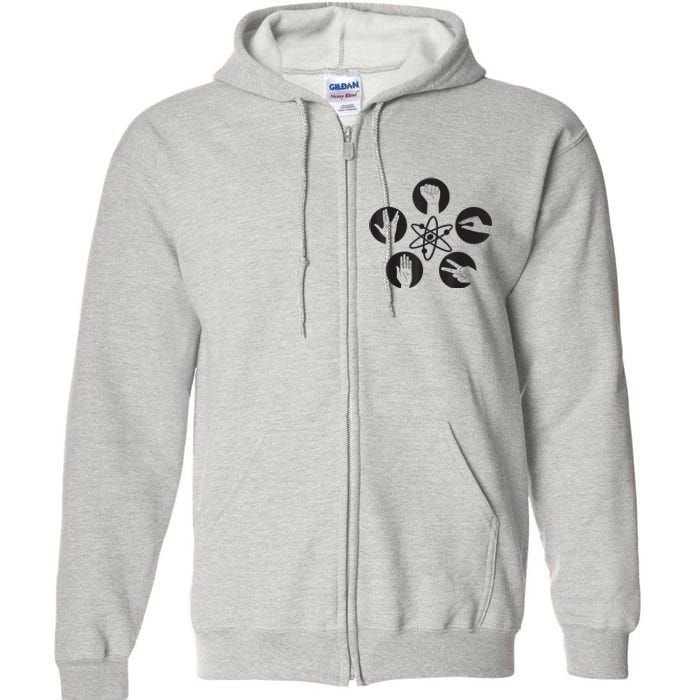 US Big Bang Theory +Logo Rock Lizard Spock 01 Full Zip Hoodie