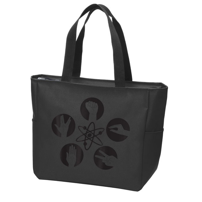 US Big Bang Theory +Logo Rock Lizard Spock 01 Zip Tote Bag