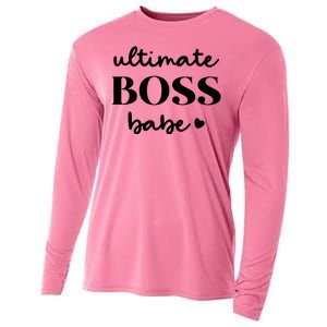 Ultimate Boss Babe Cute Gift Cooling Performance Long Sleeve Crew