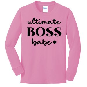 Ultimate Boss Babe Cute Gift Kids Long Sleeve Shirt