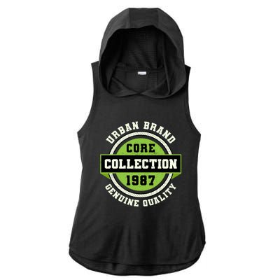 Urban Brand Core Collection Varsity Ladies PosiCharge Tri-Blend Wicking Draft Hoodie Tank