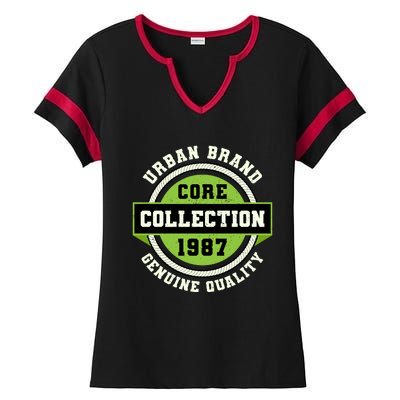 Urban Brand Core Collection Varsity Ladies Halftime Notch Neck Tee