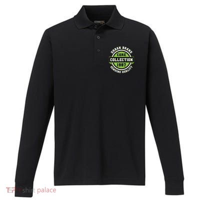 Urban Brand Core Collection Varsity Performance Long Sleeve Polo