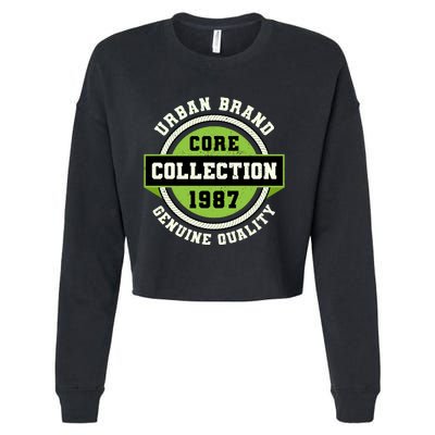 Urban Brand Core Collection Varsity Cropped Pullover Crew