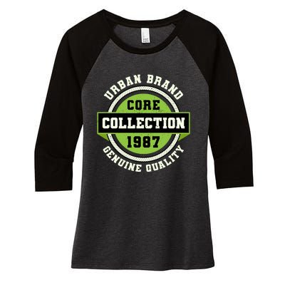 Urban Brand Core Collection Varsity Women's Tri-Blend 3/4-Sleeve Raglan Shirt