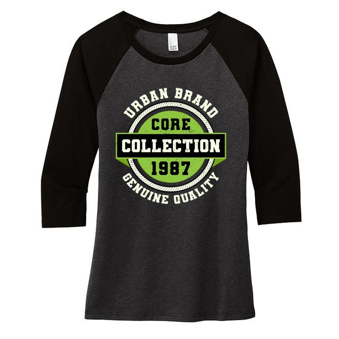 Urban Brand Core Collection Varsity Women's Tri-Blend 3/4-Sleeve Raglan Shirt