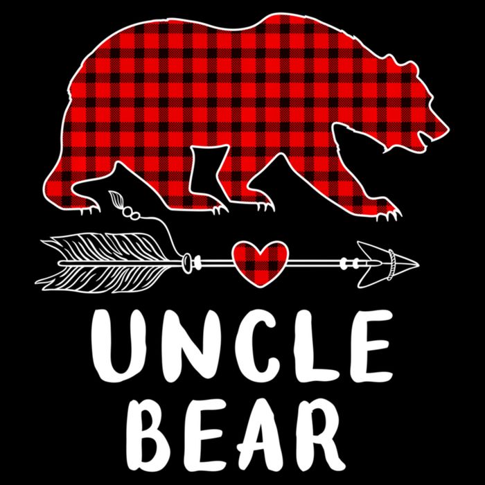 Uncle Bear Christmas Pajama Red Plaid Buffalo Xmas Cooling Performance Crew T-Shirt
