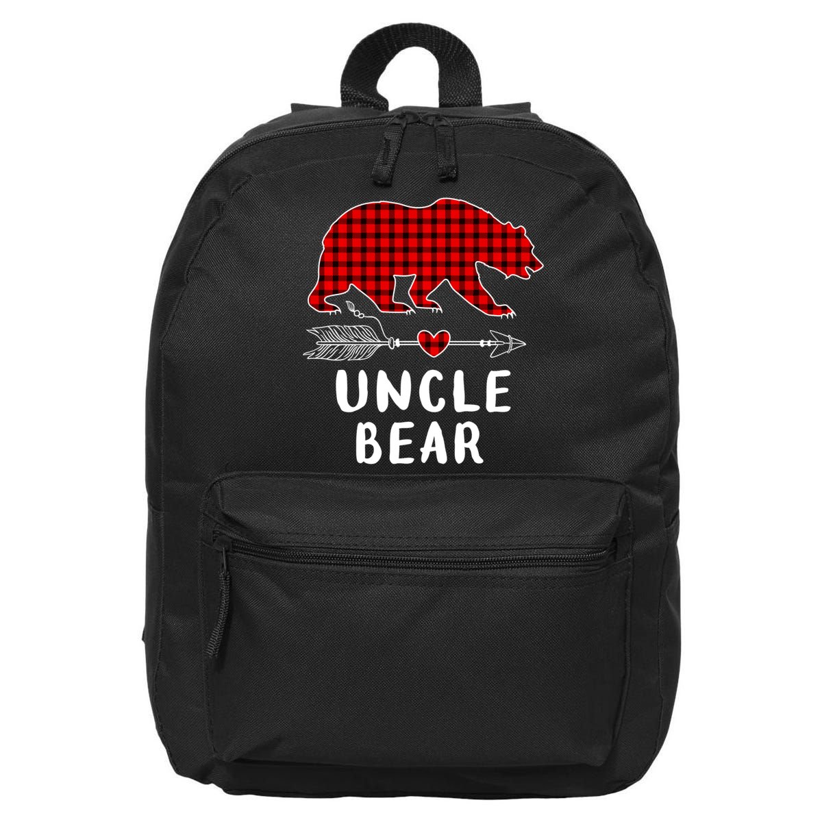 Uncle Bear Christmas Pajama Red Plaid Buffalo Xmas 16 in Basic Backpack