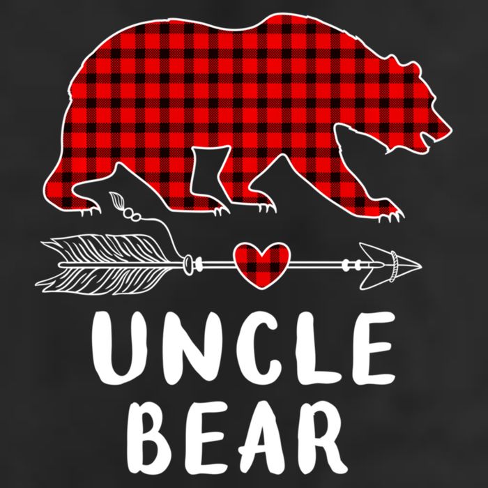 Uncle Bear Christmas Pajama Red Plaid Buffalo Xmas Hat