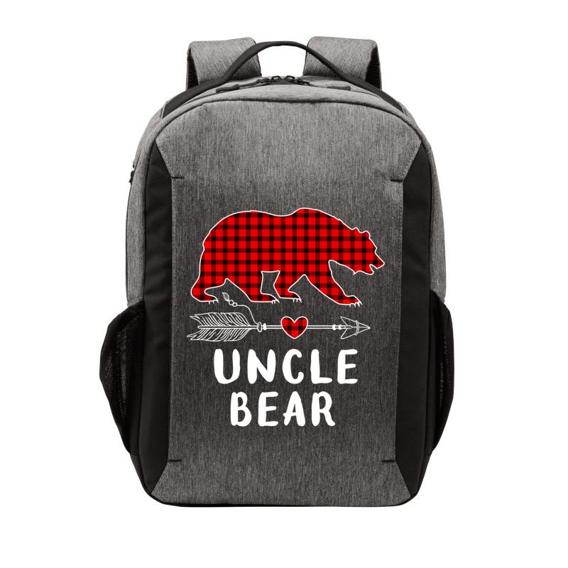 Uncle Bear Christmas Pajama Red Plaid Buffalo Xmas Vector Backpack