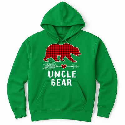 Uncle Bear Christmas Pajama Red Plaid Buffalo Xmas Hoodie