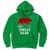 Uncle Bear Christmas Pajama Red Plaid Buffalo Xmas Hoodie