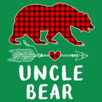 Uncle Bear Christmas Pajama Red Plaid Buffalo Xmas Women's V-Neck T-Shirt