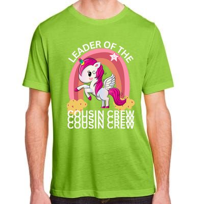 Unicorn Best Cousin Crew Christmas Leader Of The Cousin Crew Gift Adult ChromaSoft Performance T-Shirt